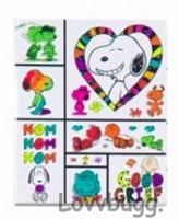 Mini Notebook Peanuts Snoopy Collage on White for American Girl 18 inch or Baby Doll School Supplies Accessory