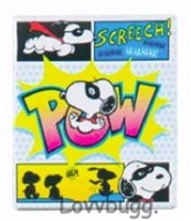 Mini Notebook Peanuts POW! Super Snoopy for American Girl 18 inch or Baby Doll School Supplies Accessory