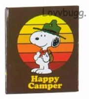 Mini Book Peanuts Snoopy Happy Camper Journal Notebook for American Girl 18 inch or Baby Doll School Supplies Accessory