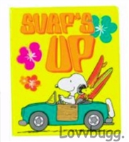 Mini Notebook Surf's Up Peanuts Snoopy for American Girl or Baby Doll School Supplies Accessory
