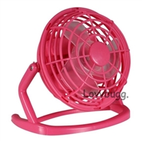 Mini Pink Fan Battery Operated for American Girl 18 inch Dollhouse Accessory