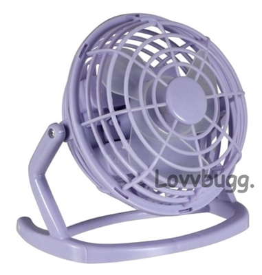 Lavender Mini Fan for American Girl 18 inch Doll House Accessory