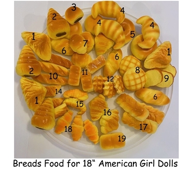 Sandwich Bread Slice for American Girl 18 inch Doll Food Groceries Accessory