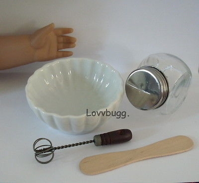 Baking Bowl Canister Set for American Girl 18 inch Doll Dollhouse Kitchen Accessory