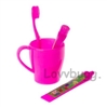 Hot Pink Toothbrush Cup Set