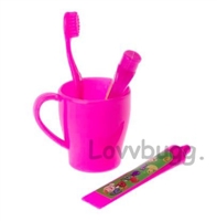 Hot Pink Toothbrush Cup Set
