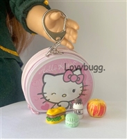 Hello Kitty Winking Lunchbox with Lunch for Wellie Wishers and others 14.5 inch Doll Accessory