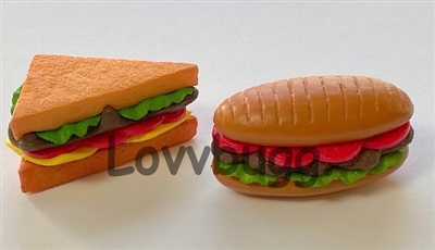 Two Sandwiches Make School Lunch for American Girl 18 inch Doll Food Accessory