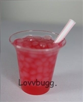 Lovvbugg Red Icee Iced Drink for American Girl 18 inch Doll Food Accessory