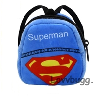 Superman Backpack for American Girl 18 inch Doll School Accessory