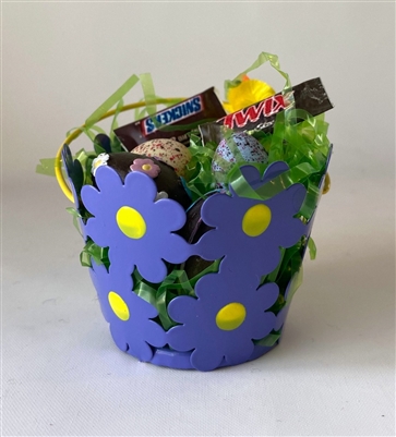 Purple Flowers Easter Basket with Treats for American Girl 18 inch Doll Accessory
