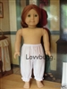 Lovvbugg White Bloomers or Pantaloons for American Girl 18 inch Doll Clothes Accessory
