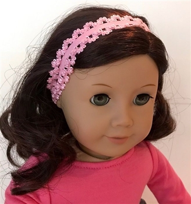 Lacy Pink Headband