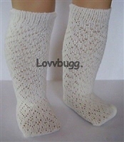 Ivory Lattice Socks
