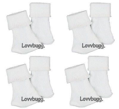 4 Pairs White Socks