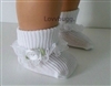 Lace Socks with White Rose