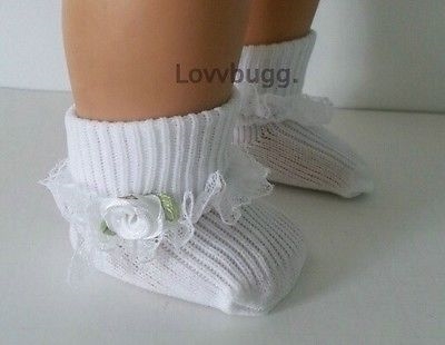 Lace Socks with White Rose