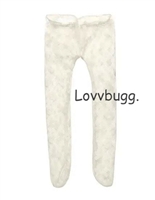 Lovvbugg White Lace Tights for American Girl 18 inch or Baby Doll Clothes Accessory