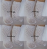 4 Pairs White Lattice Socks