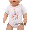Unicorn Onesie for Bitty Baby 15 to 18 inch Doll Clothes Accessory