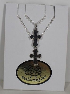 Silver Points Cross Necklaces