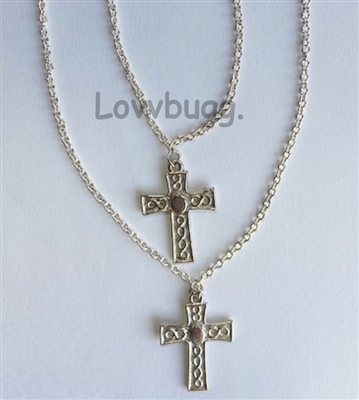 Julie Monstrance Silver Cross Necklaces