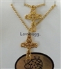 Gold Hearts Cross Necklaces
