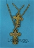 Gold Lacey Cross Necklaces
