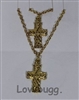 Gold Rugged Cross Necklaces