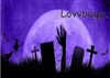 Graveyard Purple Moon Scene for American Girl 18 inch Wizard Halloween Play Setting