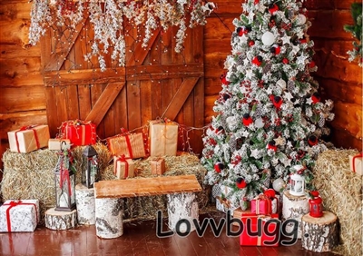 Log Cabin Christmas Tree Scene for American Girl Kirsten 18 inch Play Setting