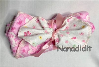 Pink Butterflies Blanket Set Newborn