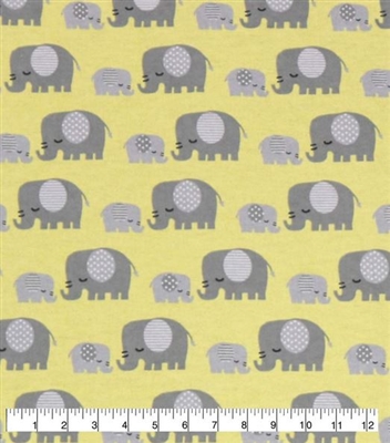 Nanadidit Yellow Elephants Receiving Blanket for Newborn Infant or Baby Doll Accessory