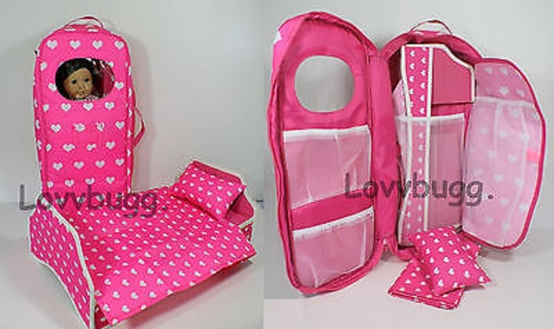 Doll Storage Carrying Case - 2 Pack Combo for Any 18 Doll - Organize