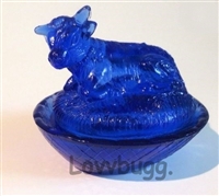 Blue Cow Dish for American Girl 18 inch Doll  Accessory
