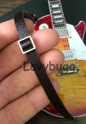 Brown Guitar Strap Mini Instrument Doll Accessory