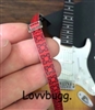 Red Beatles Guitar Strap Mini Instrument Doll Accessory