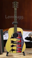 Beatles HELP Acoustic Mini Guitar Instrument Replica for 18 inch Doll Accessory, Highly Collectible.