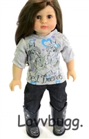 Best Friends Horse Lover Pants Set 2pc for American Girl 18 inch Doll Clothes