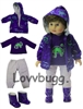 Dinosaur Rain Set  for American Girl Boy Logan 18 inch Doll Clothes