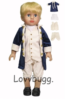 Colonial Boy Costume for American Girl 18 inch Logan Doll Clothes