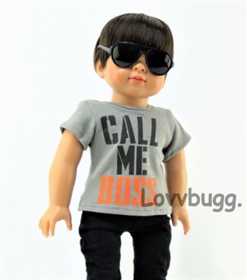 Boss T Shirt for American Girl or Boy and Hip Baby Doll Clothes