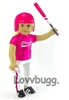 Pink Baseball Uniform w Accessories