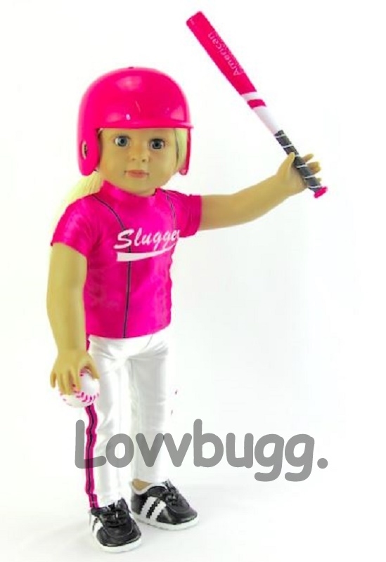 Baseball Uniform 18 inch American Girl w Bat, Ball, Helmet