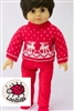 Reindeer Sweater and Pants for American Girl or Boy 18 inch Doll Clothes