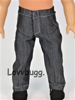 Dark Wash Jeans for American Girl 18 inch or Boy Doll Clothes