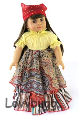 Gypsy Esmeralda Costume for American Girl 18 inch Doll Clothes