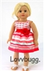 Bright Stripes and Dots Dress for American Girl 18 inch Doll Clothes Maryellen