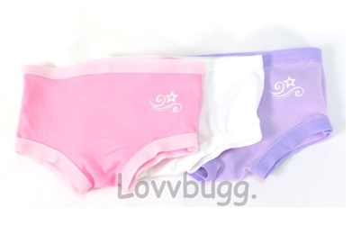 3-Pack Panties Pink-White-Lavender