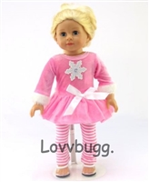 Snowflake Tutu Dress and Leggings for American Girl 18 inch Doll Clothes